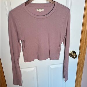 Madewell Mauve Long Sleeve Top